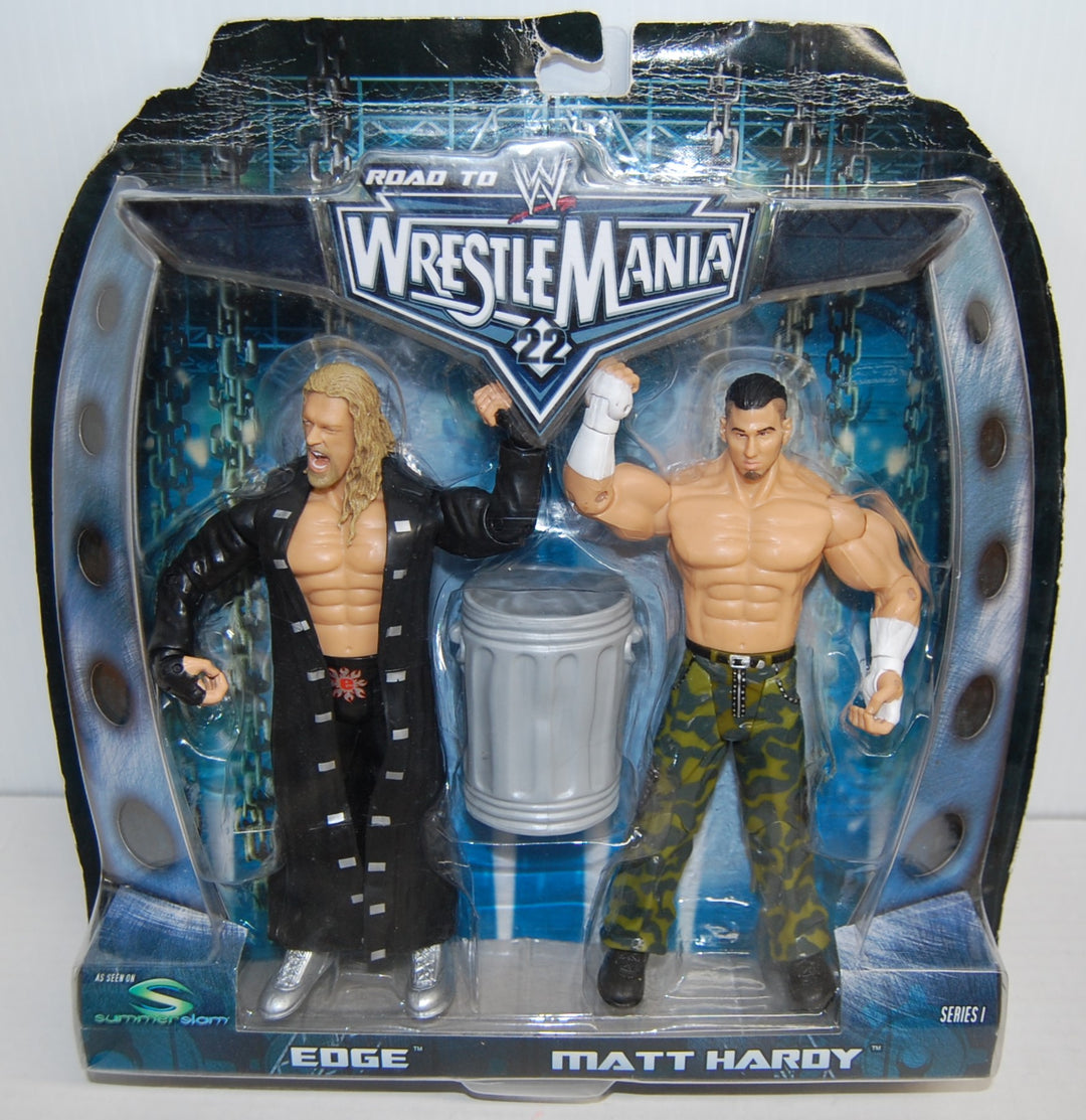WWE Road to Wrestlemania 22 Series 1 - Edge & Matt Hardy 2-Pack 7" Figures 2005