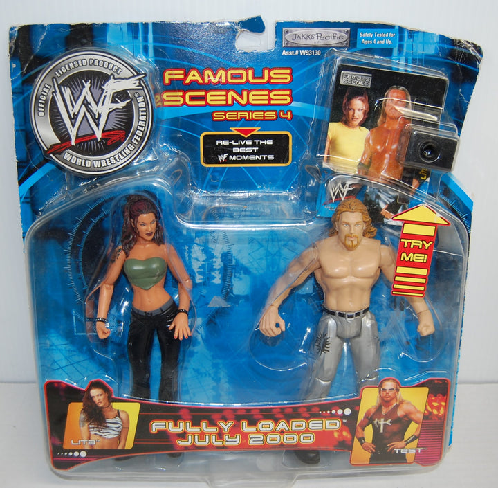 WWF Famous Scenes Series 4 Fully Loaded July 2000 Lita & Test 2-Pack