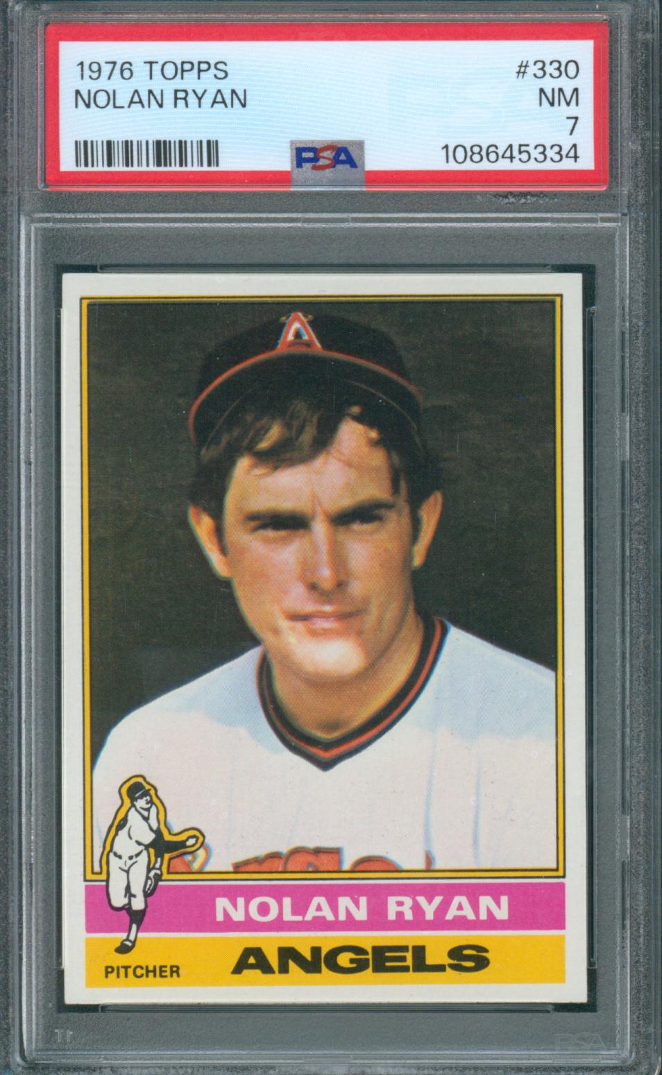 1976 Topps Baseball  Nolan Ryan #330 PSA 7 NM