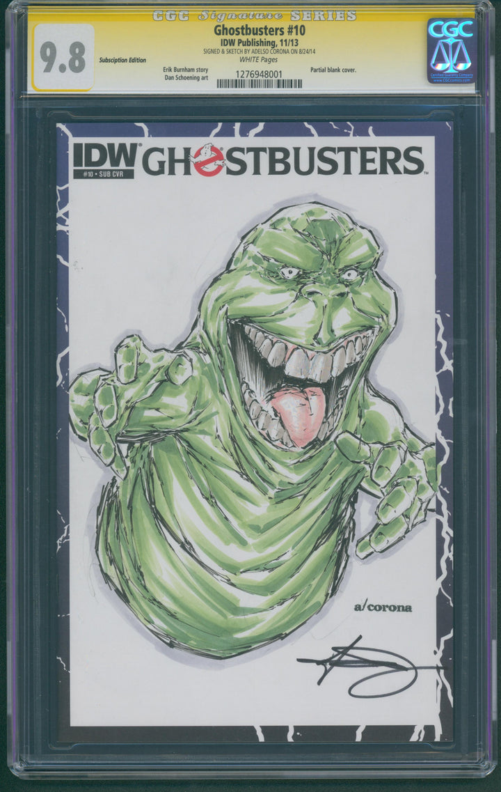 Ghostbusters #10 Signature Series CGC 9.8 - Signed & Sketch by Adelso Corona