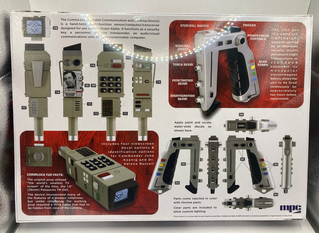 Commlock and Stun Gun "Space: 1999" 1/1 Scale Model - SEALED