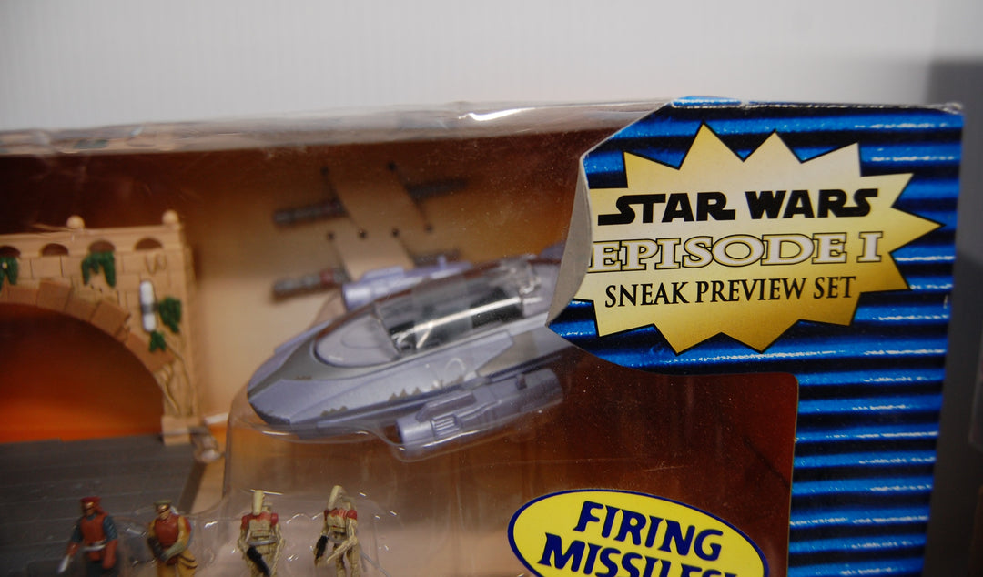 Star Wars Action Fleet Episode 1 Gian Speeder & Theed Palace 1998 Galoob