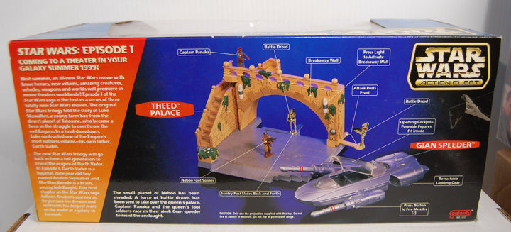 Star Wars Action Fleet Episode 1 Gian Speeder & Theed Palace 1998 Galoob
