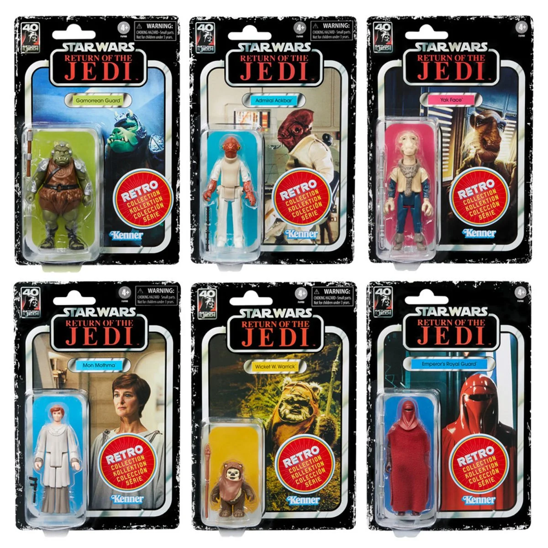 Star Wars The Retro Collection Return of the Jedi 3 3/4-Inch Action Figures Set of 6