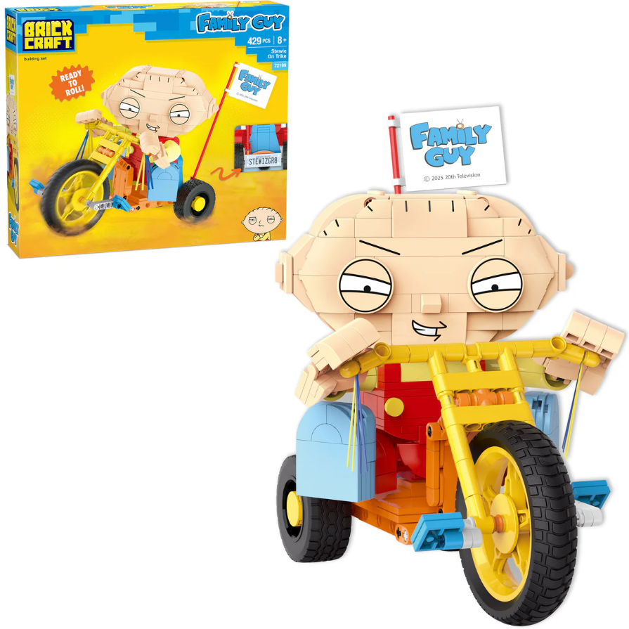 Brickcraft 2025 Family Guy - Stewie on Trike 429 Pcs Building Set 72199