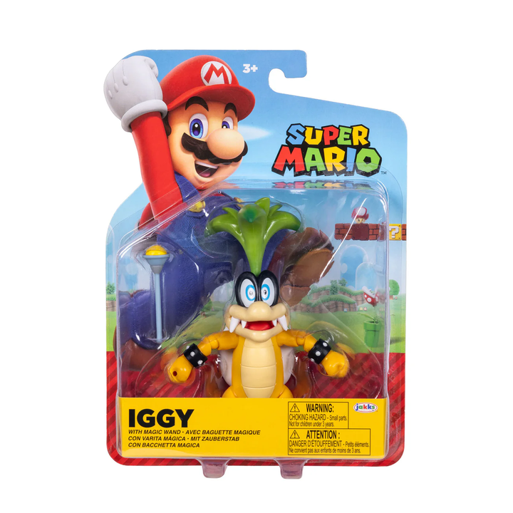 Super Mario Wave 49 Iggy Koopa w/ Wand 4in Figure