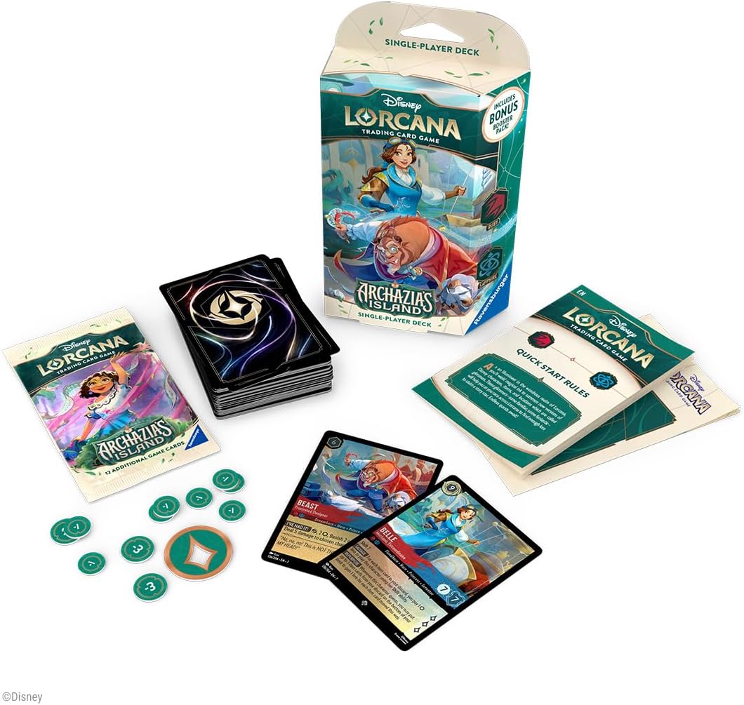 Disney Lorcana TCG: Archazia’s Island - Starter Deck: Ruby/Sapphire (Belle & Beast)