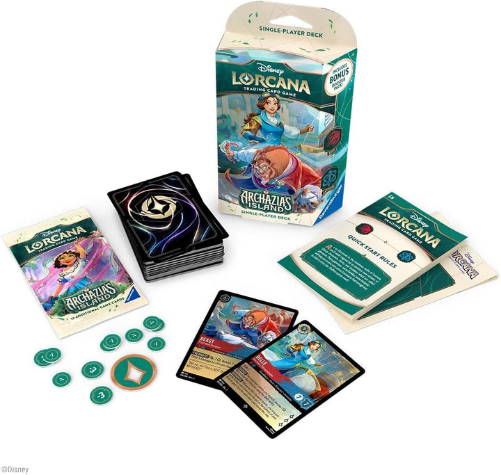 Disney Lorcana TCG: Archazia’s Island - Starter Deck: Ruby/Sapphire (Belle & Beast)