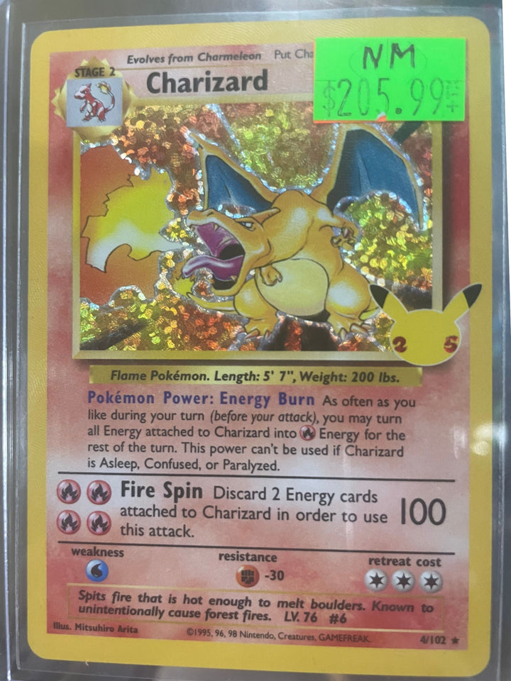 Charizard - 4/102 NM Celebration Collection