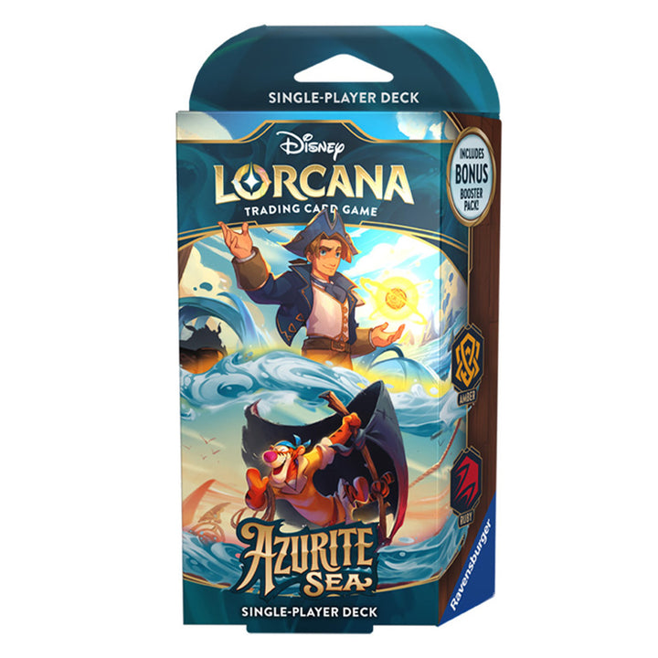 Disney Lorcana TCG: Azurite Sea - Starter Deck: Amber/Ruby (Jim Hawkins & Tigger)