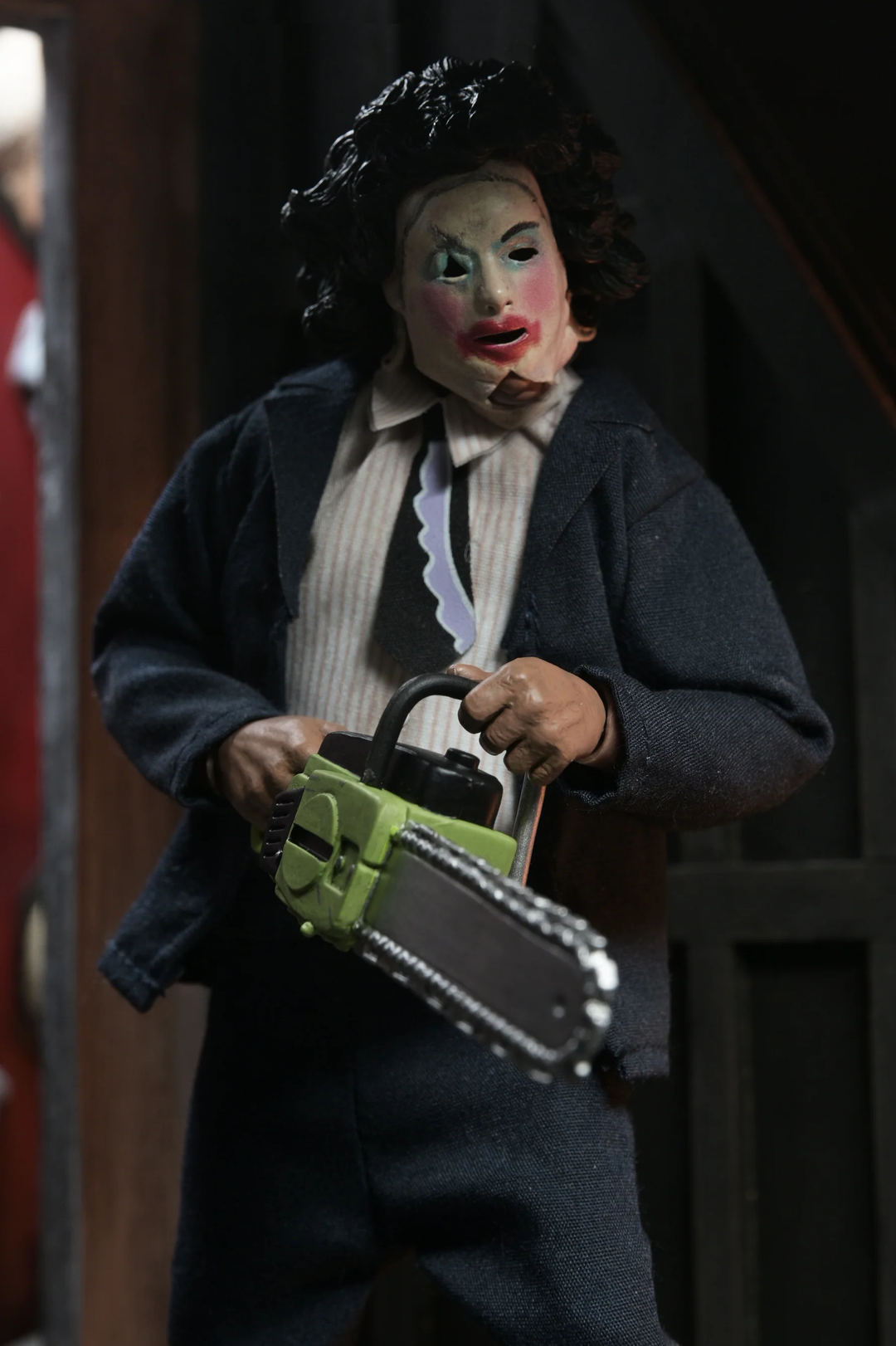 Texas Chainsaw Massacre - Leatherface with Pretty Woman Mask 8" Clothed Action Figure in Window Box Packaging