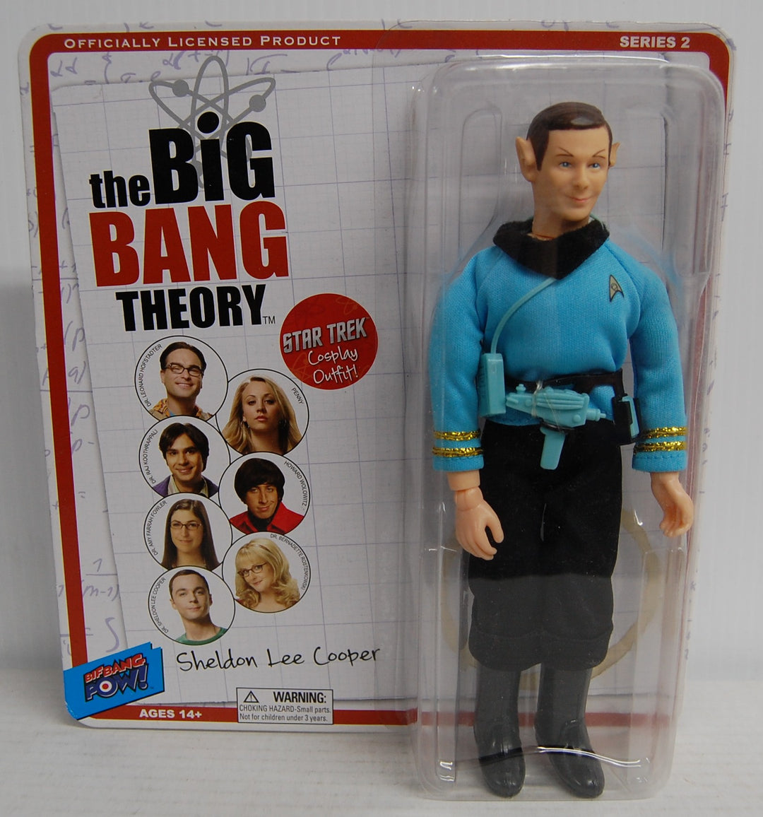 Big Bang Theory (Series 2) - Sheldon Cooper in Star Trek Spock Cosplay 8" Figure 2014