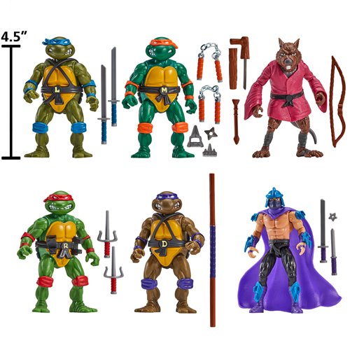 Teenage Mutant Ninja Turtles 1988 Remastered Action Figure 6-Pack