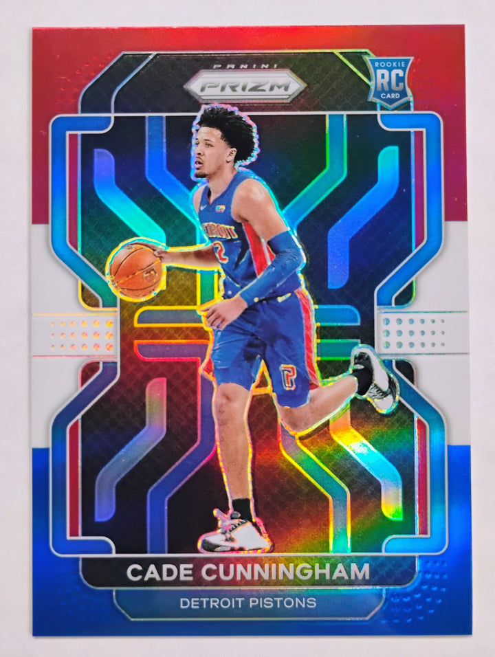 2021-22 Panini Select Basketball Cade Cunningham RC #282 Red White & Blue Prizm
