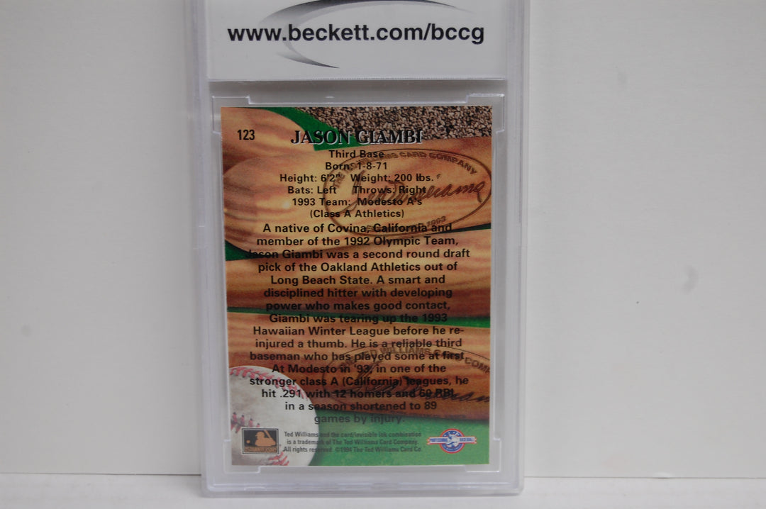 1994 Ted Williams Baseball Jason Giambi #123 BCCG 10