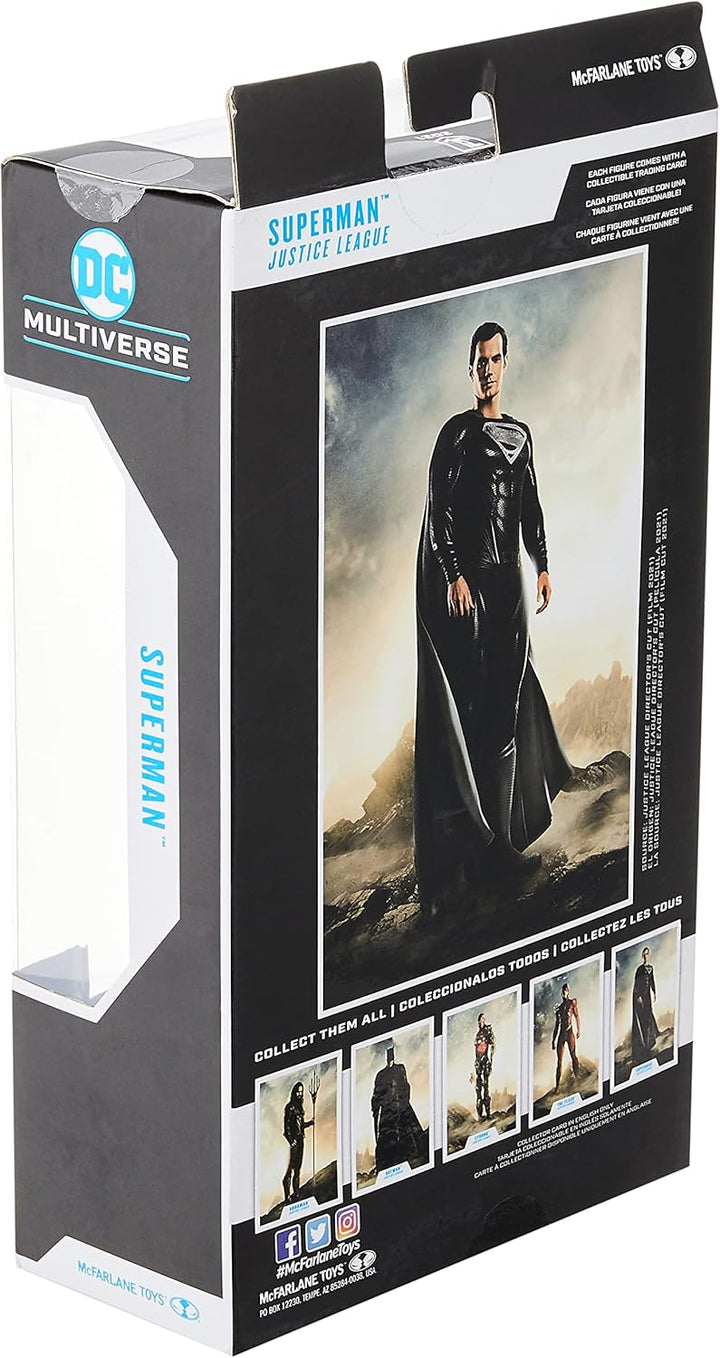 DC Multiverse Superman Justice League Movie (Henry Cavill) Black Suit Action Figure