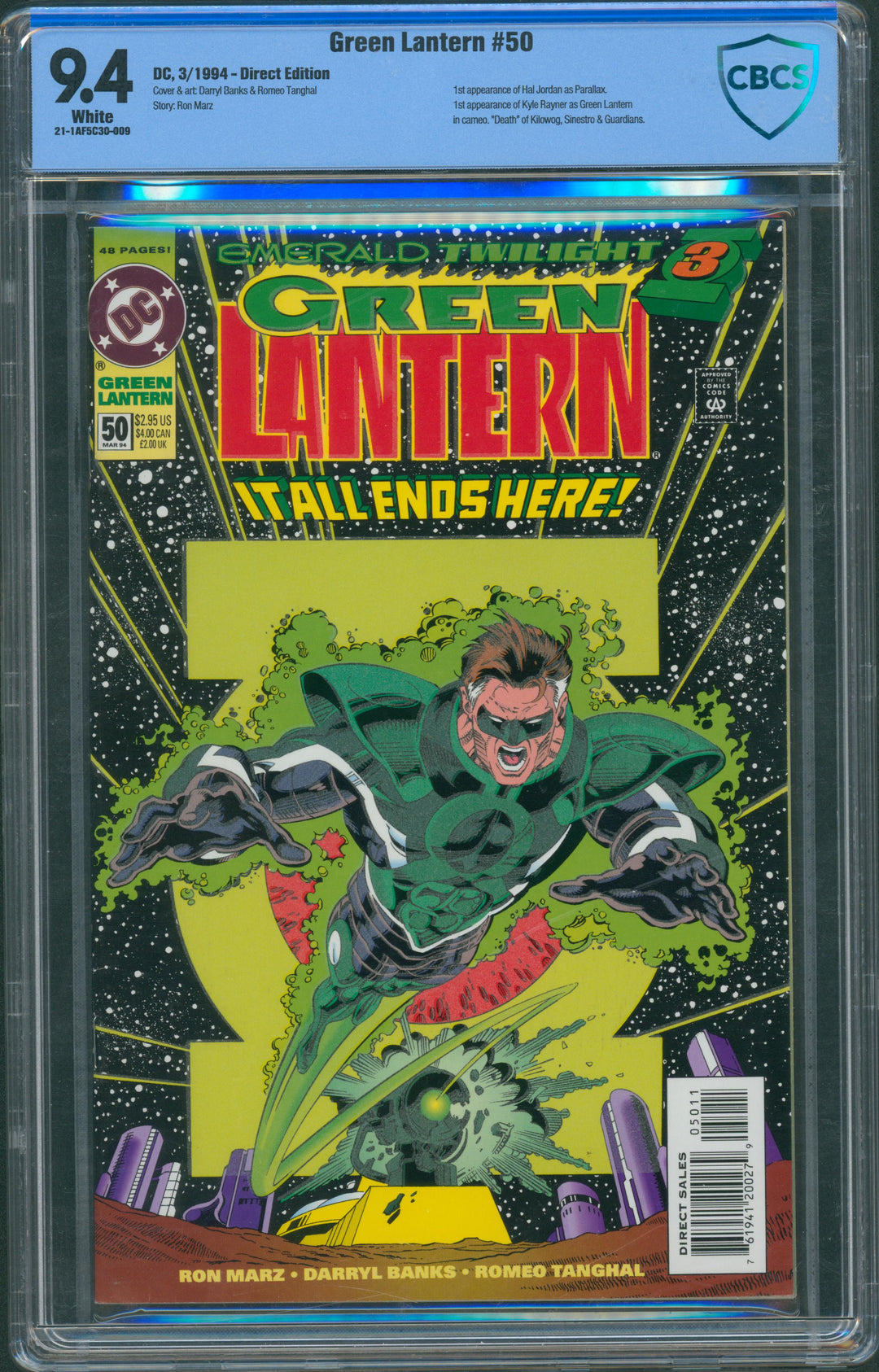 Green Lantern #50 Direct Edition CBCS 9.4