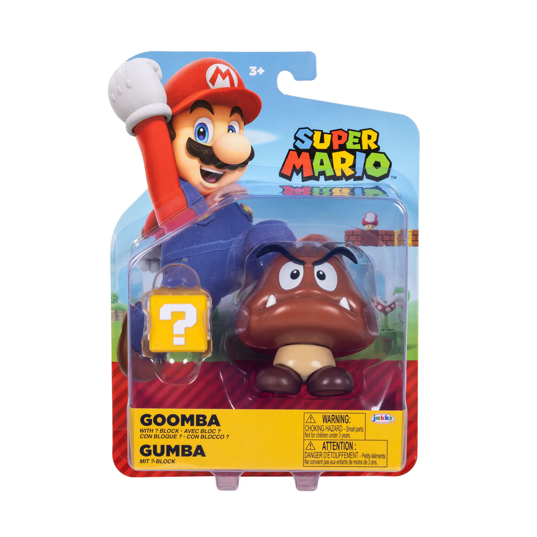Super Mario Wave 49 1 Goomba w/ Question Block 4in Figure