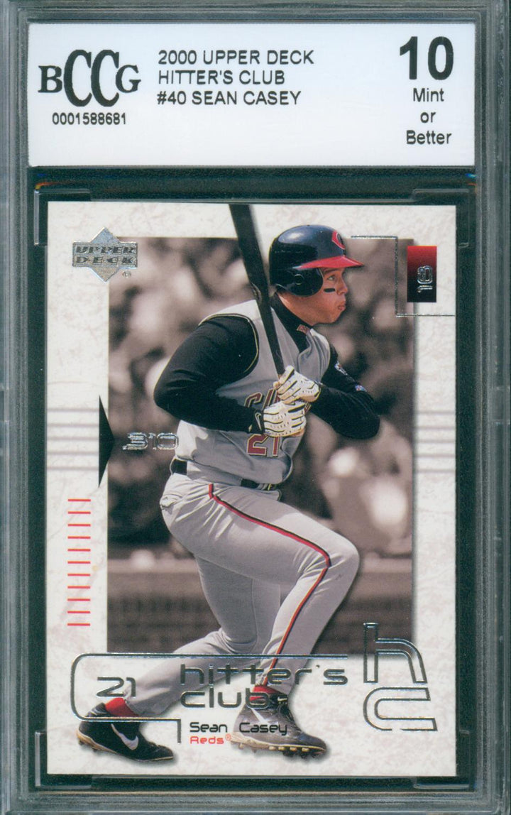 2000 Upper Deck Baseball Hitter's Club Sean Casey #40 BCCG 10