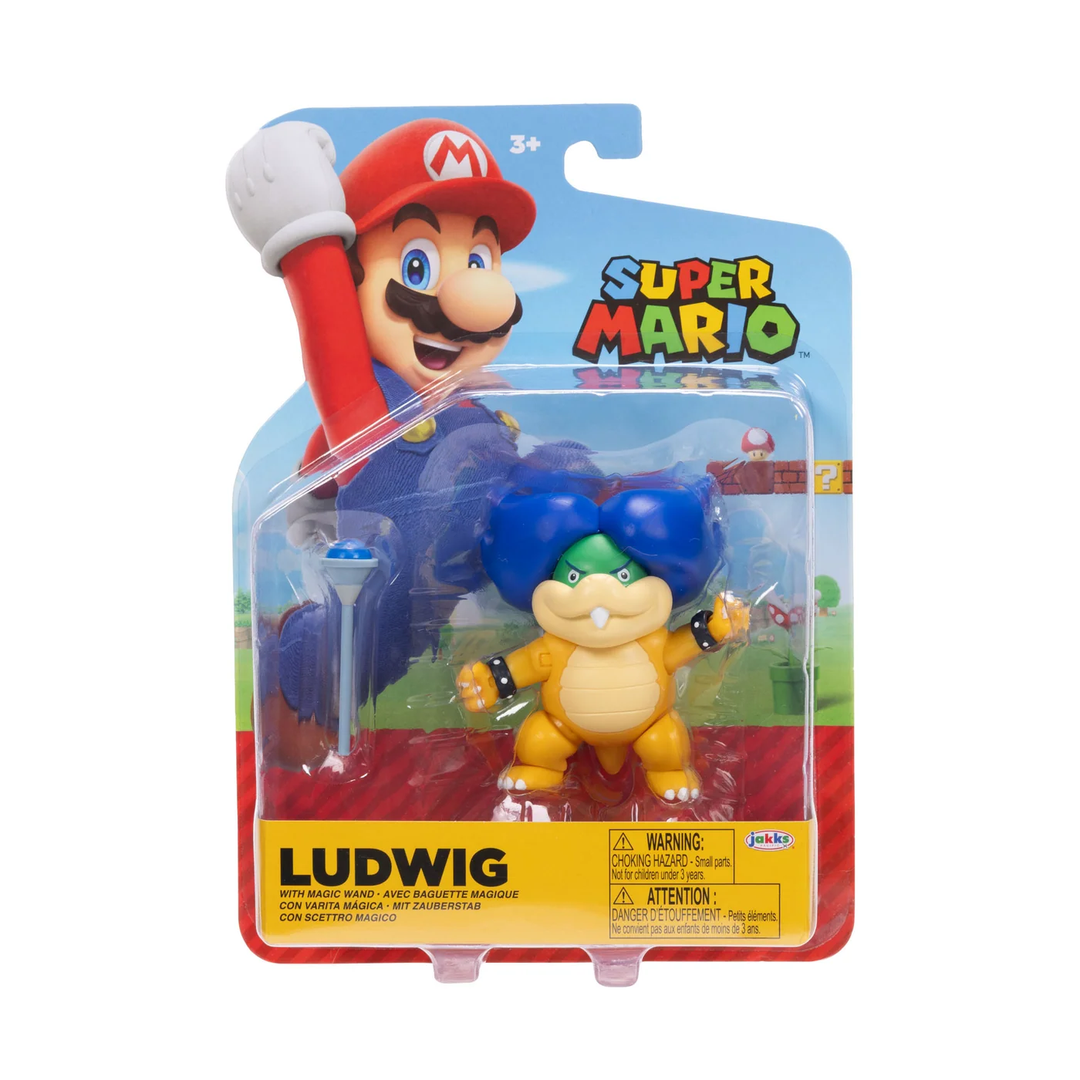 Super Mario Wave 53 Lugwig Von Koopa w/ Wand 4in Figure