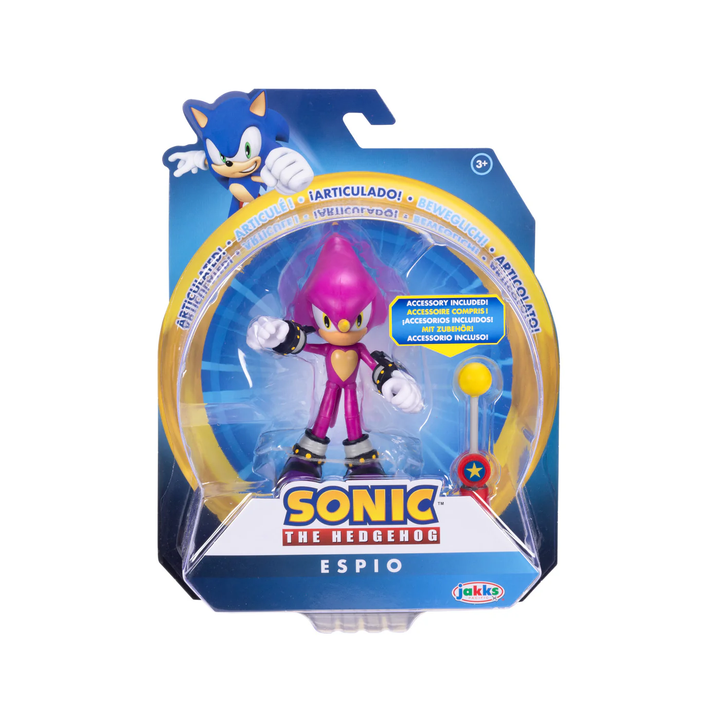 Sonic The Hedgehog Wave 20 4in Espio with Checkpoint Figure