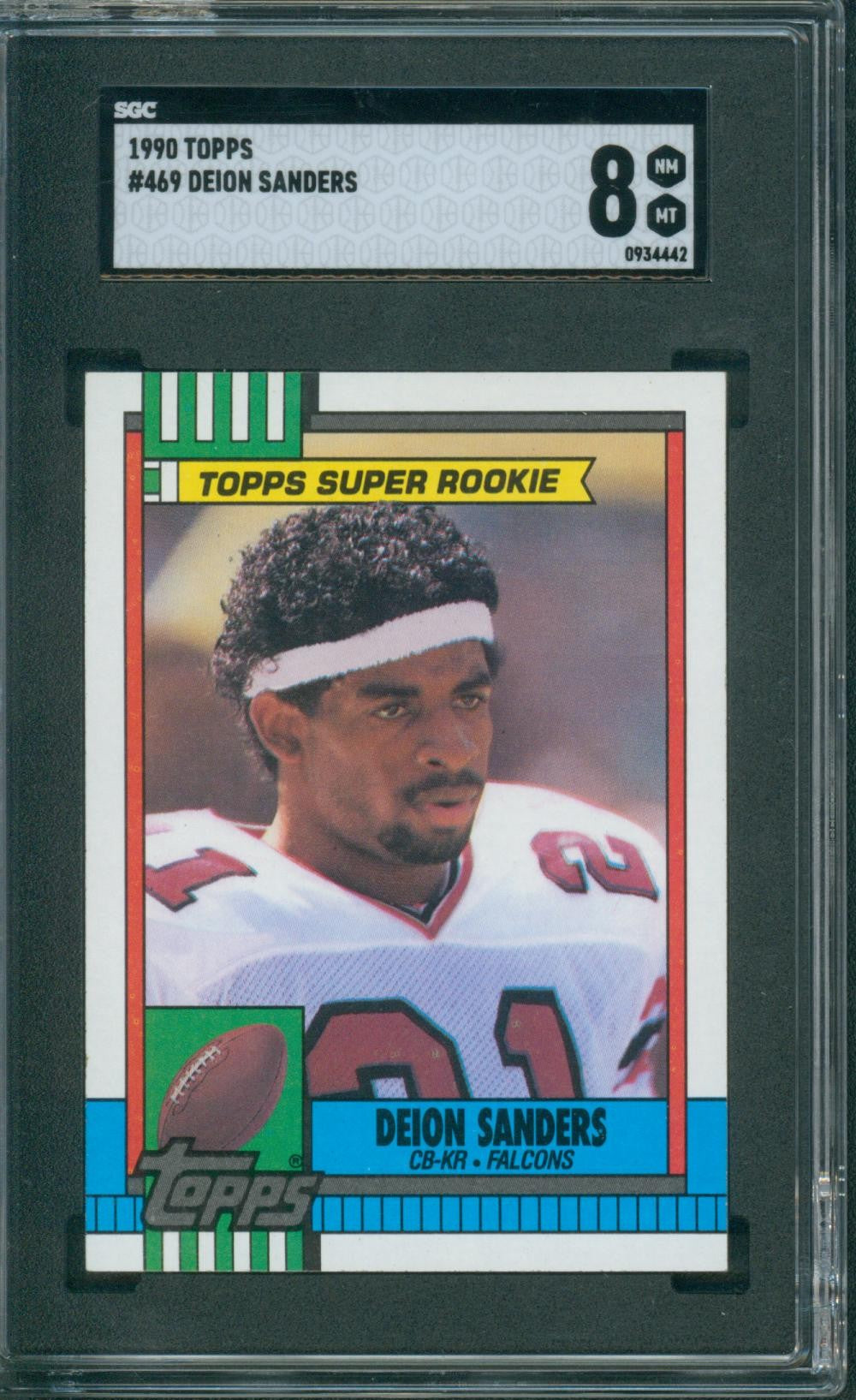 1990 Topps Football Deion Sanders #469 SGC 8