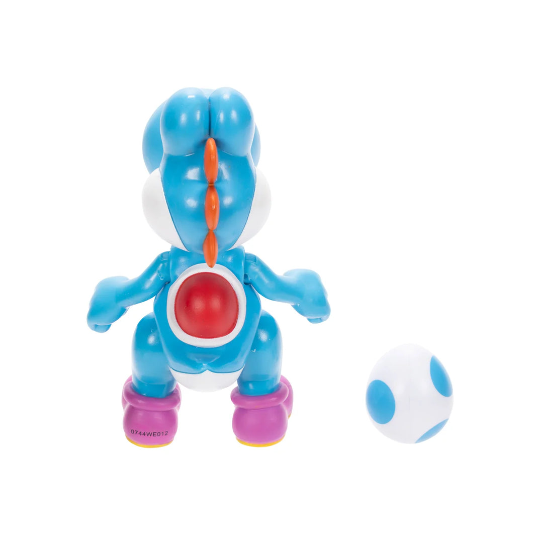 Super Mario Wave 40 Light Blue Yoshi w/Egg 4in Figure