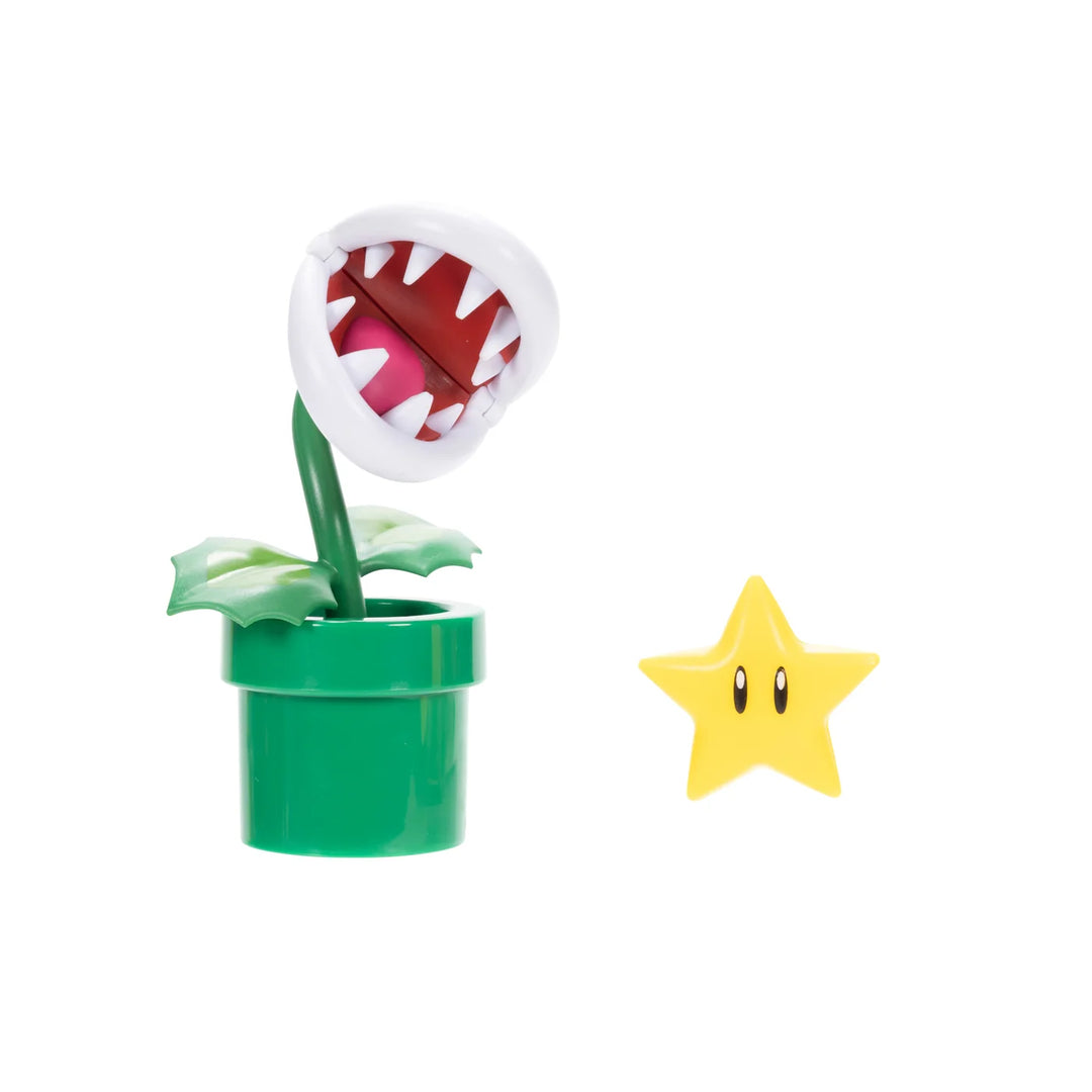 Super Mario Wave 40 Piranha Plant w/ Star 4in Figure