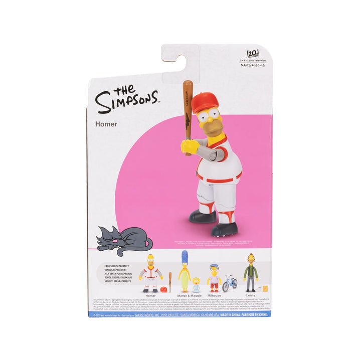 The Simpsons Wave 3 Baseball Homer with Baseball Bat & Removable Hat 5in Figure