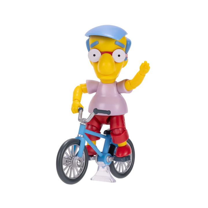The Simpsons Wave 3 Milhouse w/ Bicycle  5in Figure