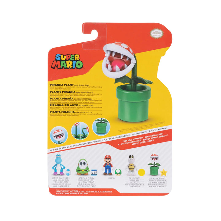 Super Mario Wave 40 Piranha Plant w/ Star 4in Figure