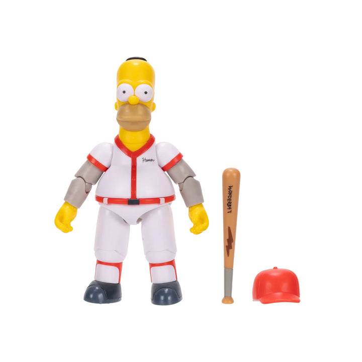 The Simpsons Wave 3 Baseball Homer with Baseball Bat & Removable Hat 5in Figure