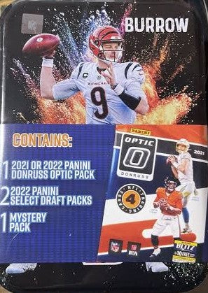 2021-22 Panini Football Joe Burrow Donruss Optic Tin