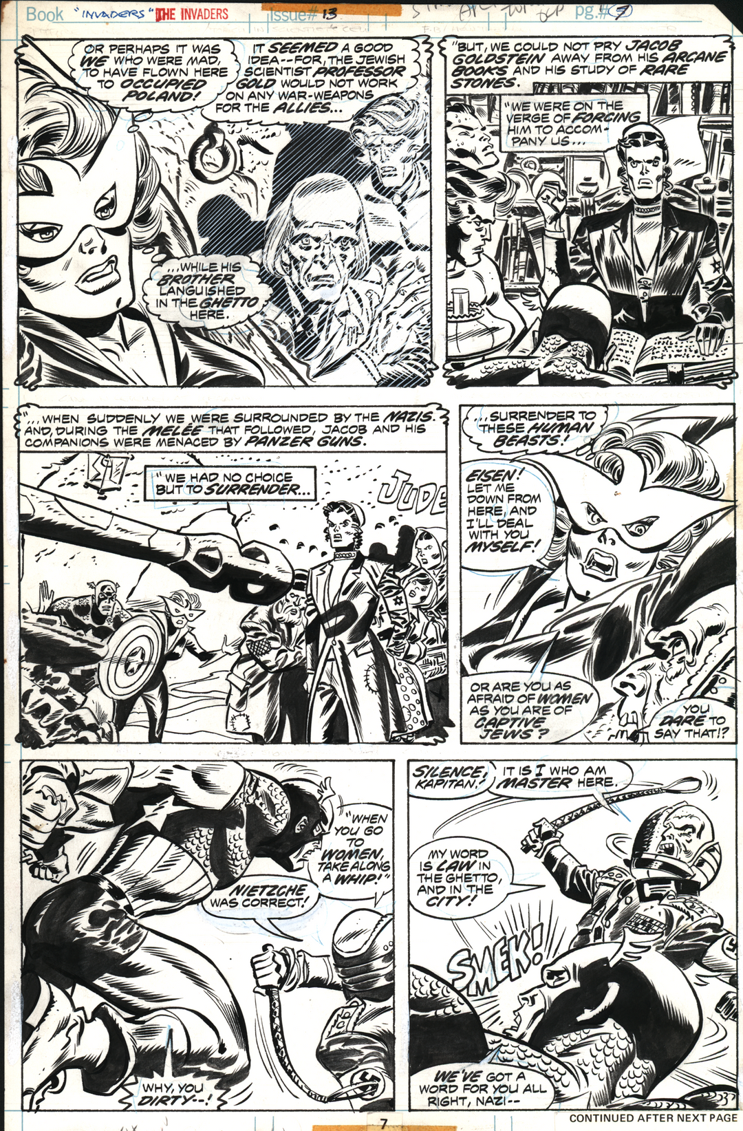 Invaders #13 Page 7 Original Art - Frank Robbins and Frank Springer (11/02/1976)