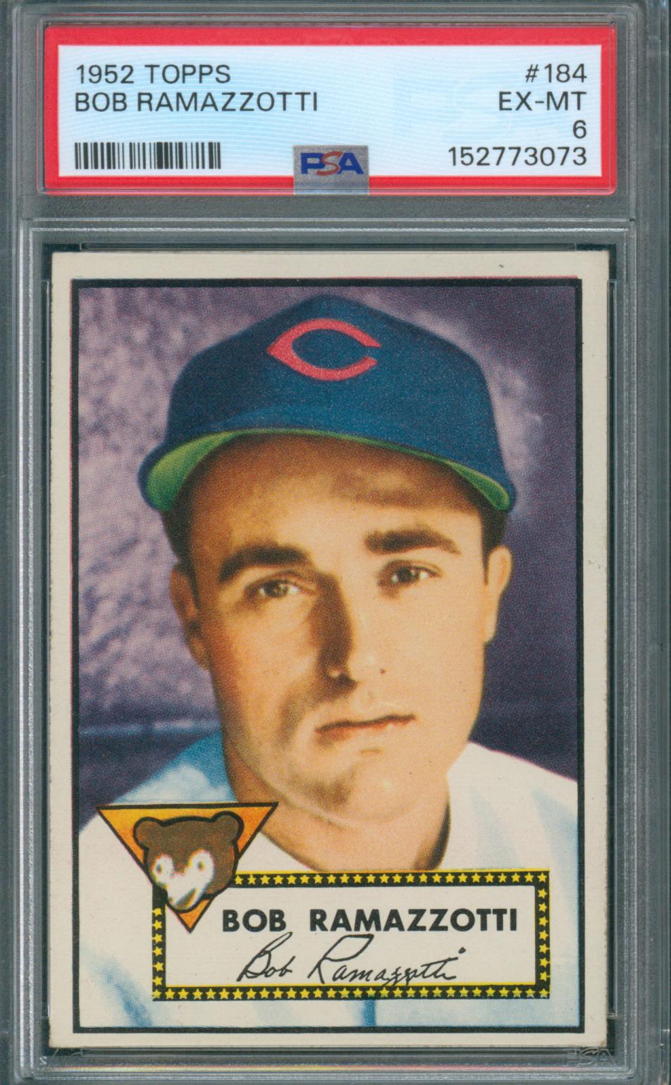 1952 Topps Baseball Bob Ramazzotti #184 PSA 6 EX-MT