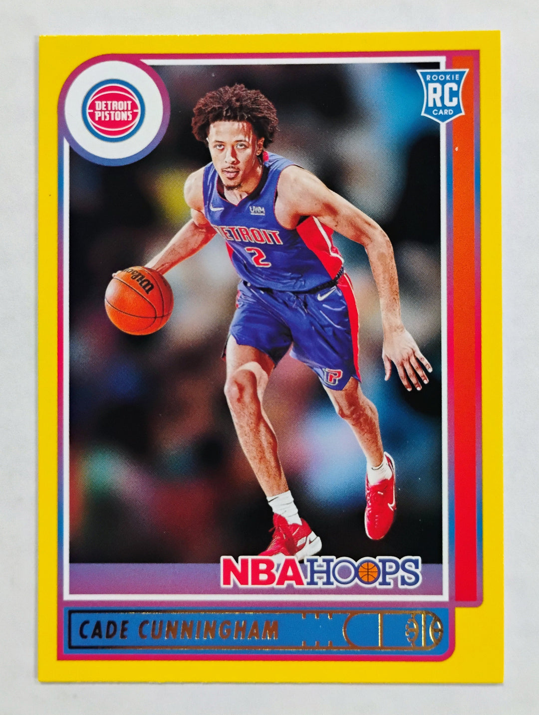 2021-22 Panini Hoops Basketball Cade Cunningham RC #201 Yellow Border