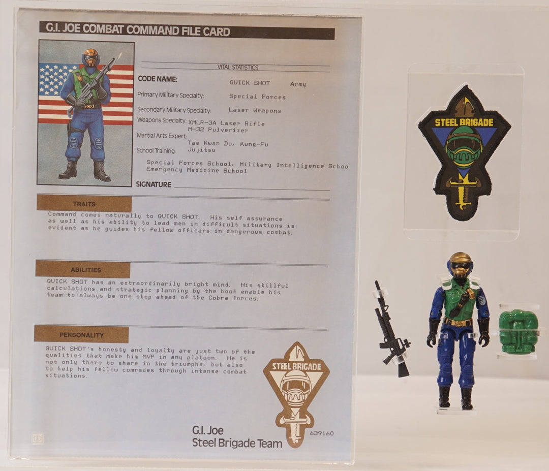 G.I. Joe - Series 11 - 1992 Hasbro G.I. Joe Loose Action Figure & Filecard - Steel Brigade Mail-Away (With Patch) CAS 80+