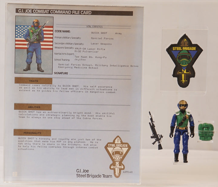 G.I. Joe - Series 11 - 1992 Hasbro G.I. Joe Loose Action Figure & Filecard - Steel Brigade Mail-Away (With Patch) CAS 80+