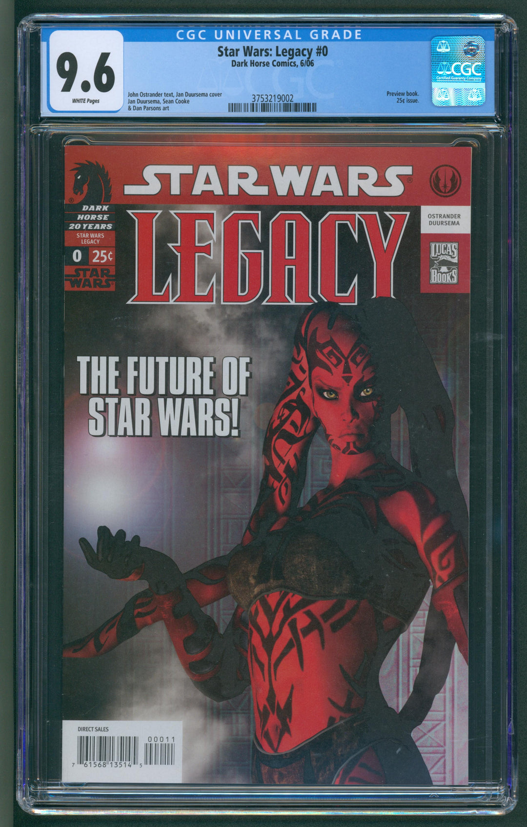 Star Wars: Legacy #0 CGC 9.6