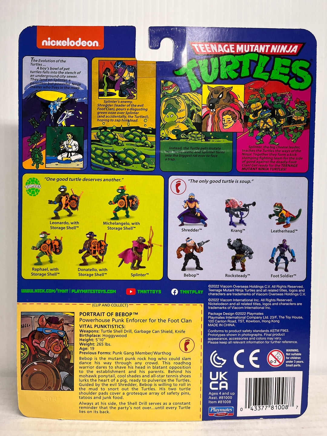 Teenage Mutant Ninja Turtles Bebop 2022 Re-Issue Action Figure