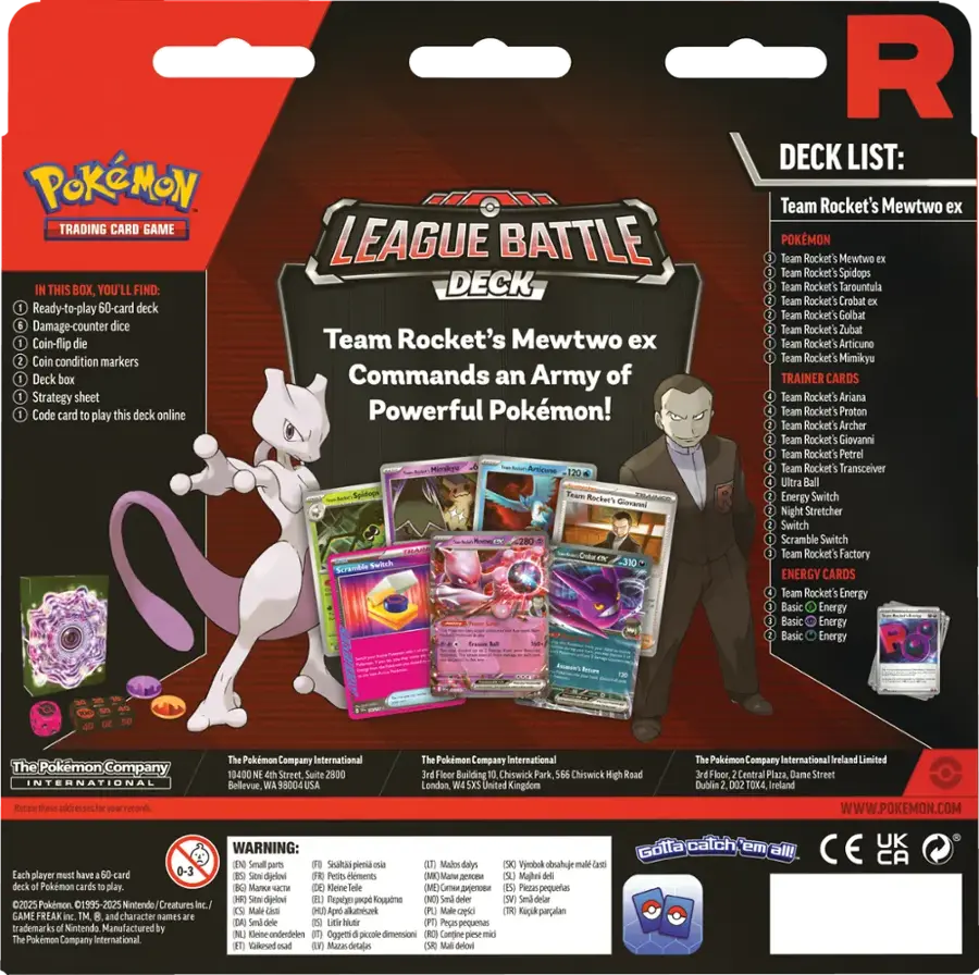 Pokemon TCG: League Battle Deck - Team Rocket's Mewtwo ex
