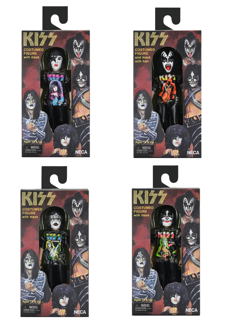 KISS x Ben Cooper Costume Kids Collection - The Starchild, The Demon, The Spaceman & The Catman Costumed Action Figure Bundle