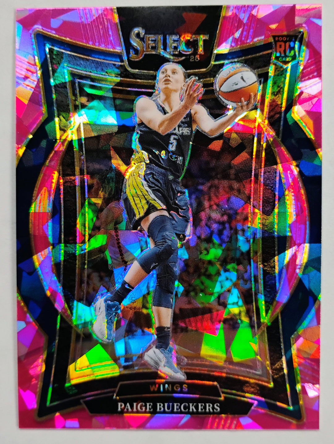 2025 Panin Select WNBA Basketball Paige Bueckers RC #25 Concourse Pink Cracked Prizm