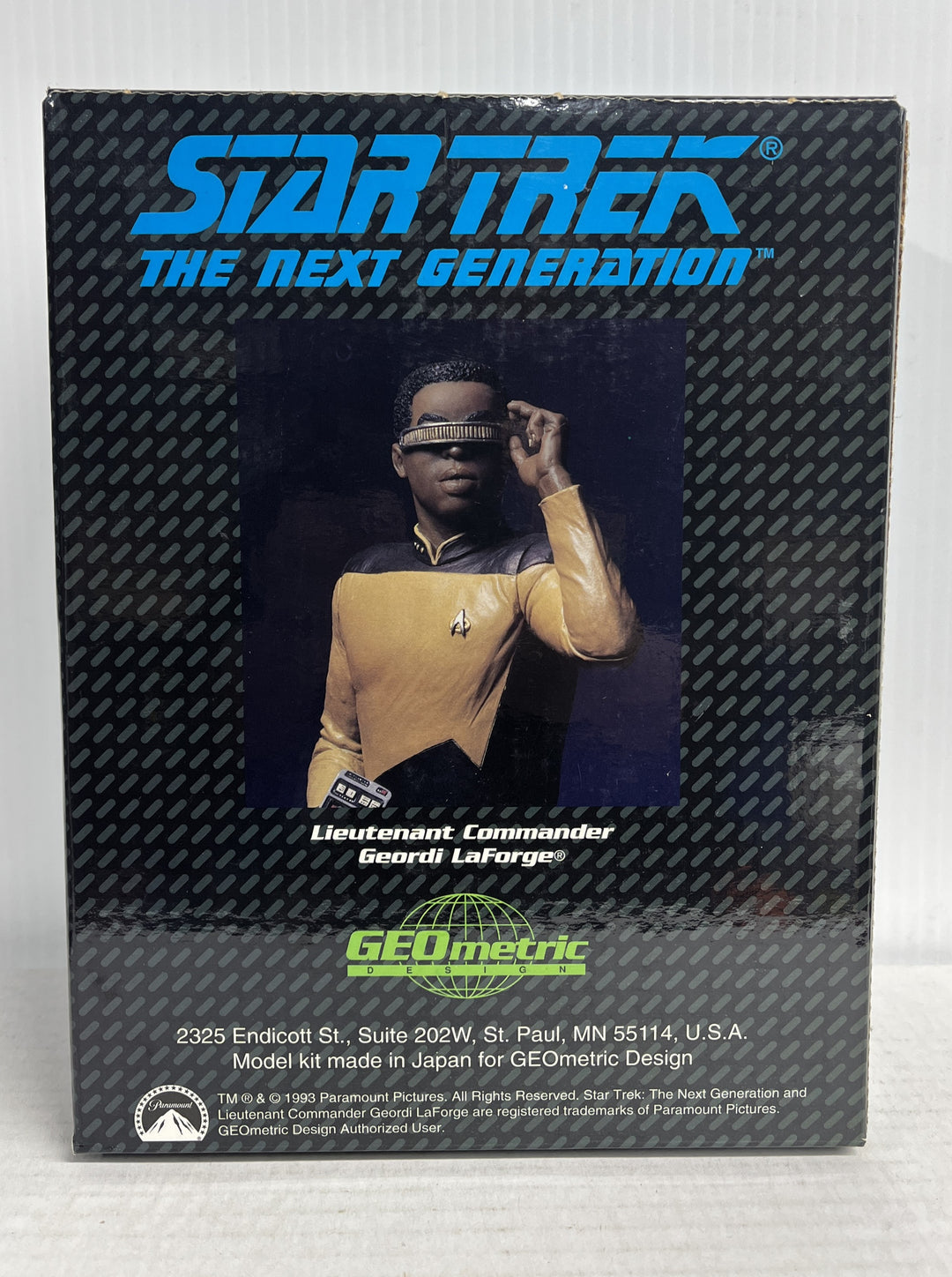 Star Trek the Next Generation Lieutenant Commander Geordi LaForge Vinyl Model Kit
