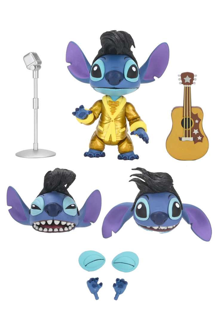 Disney: Lilo & Stitch - 7 inch scale Action Figure - Ultimate Gold Suit Elvis Stitch