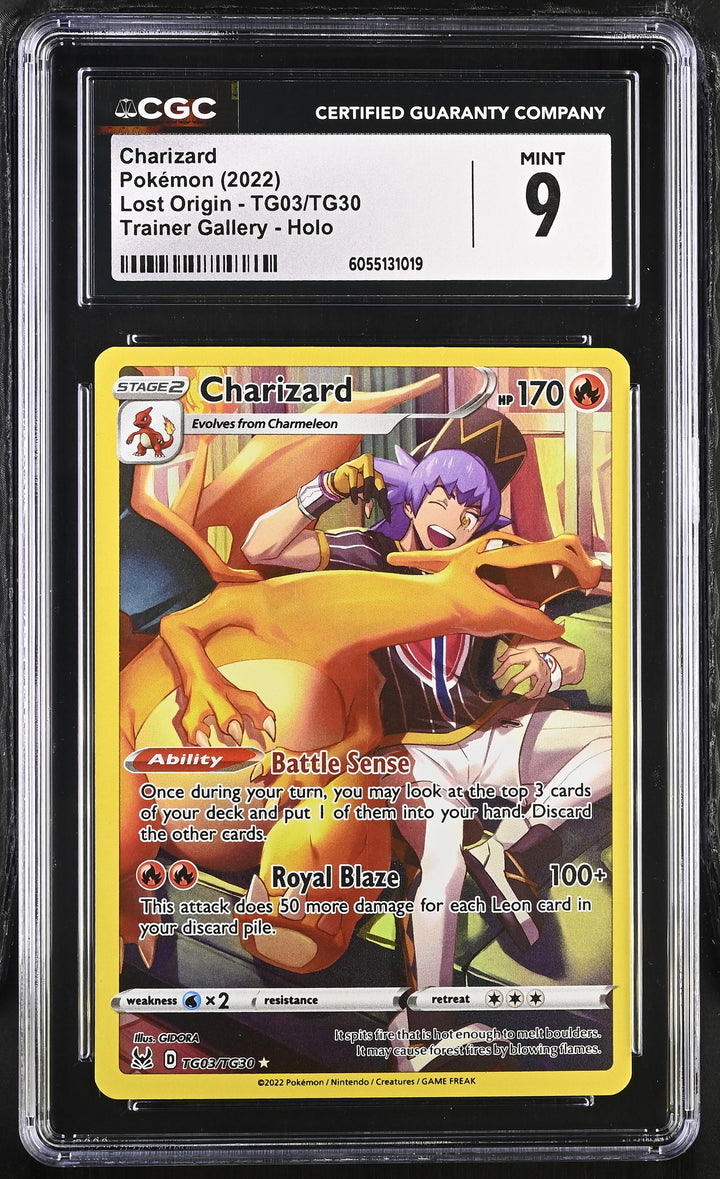 Pokemon 2022 Charizard Lost Origin TG03/TG30 Trainer Gallery Holo CGC 9