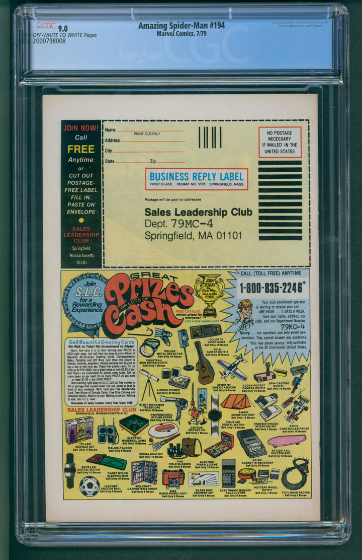 Amazing Spider-Man #194 CGC 9.0