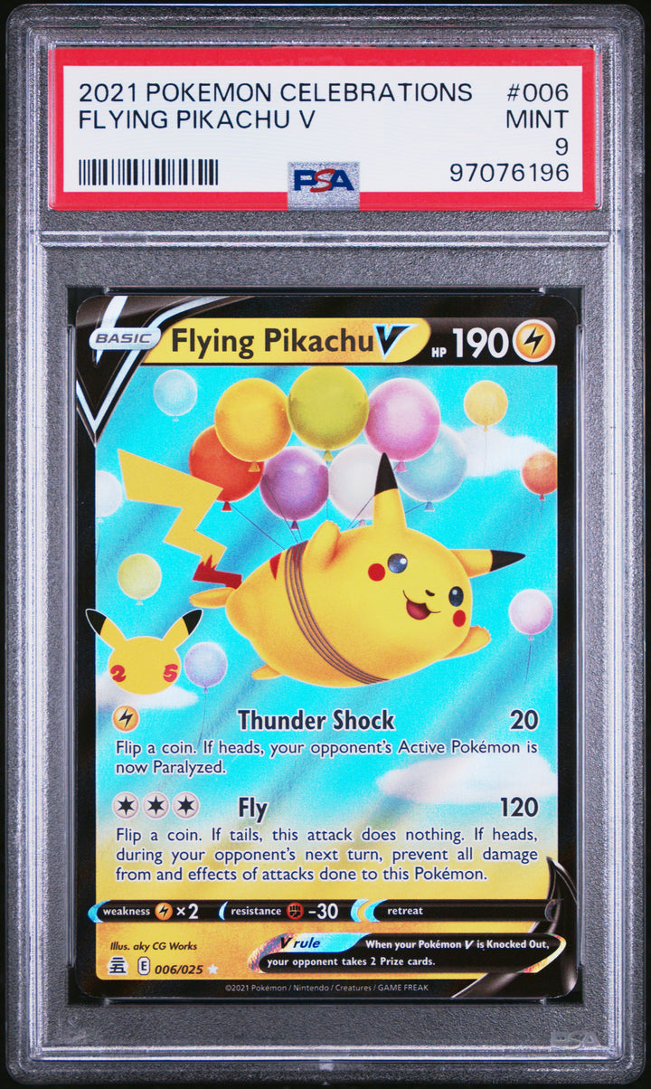 Pokemon Celebrations #006 Flying Pikachu V PSA 9