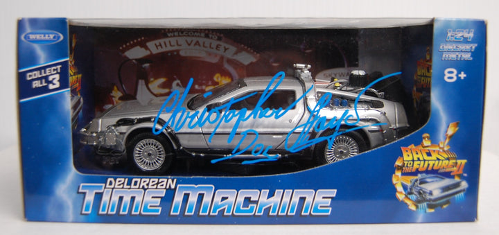 SIGNED by Christopher Lloyd - Back To The Future Part II 1:24 Diecast Delorean Welly