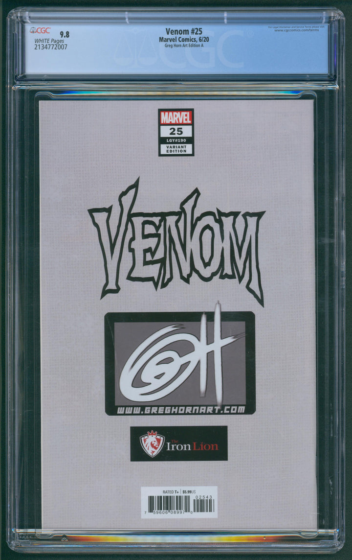 Venom #25 CGC 9.8 - Greg Horn Cover